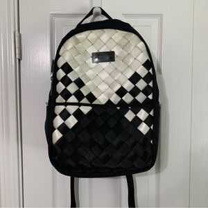Sprayground Checkered Kumo Japanese Weave Deluxe Backpack Black White